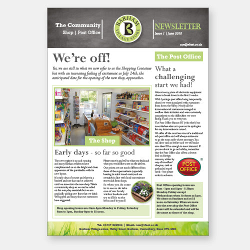 A4 Newsletter Design 2 pages