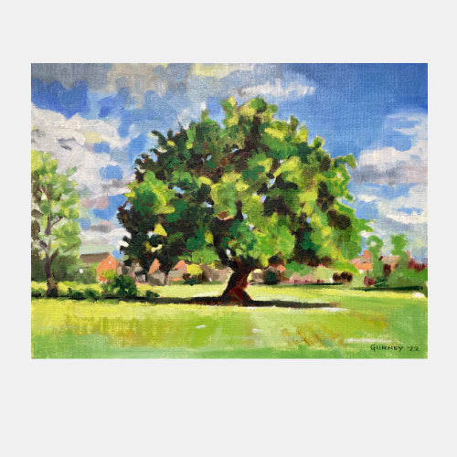 Mo's Oak Tree Oil Painting